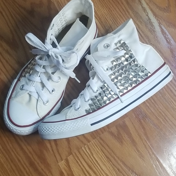 Converse Shoes - Studded converse high top size 7